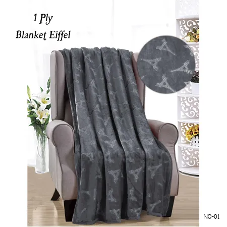 Milanobedlinen Blanket Velvet Single Ply - Eiffel