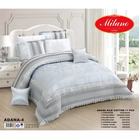 Comforter Adana Silk Cotton 11 Pcs Set  Comforter Adana Silk Cotton 11 Pcs Set