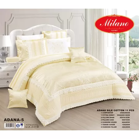 Comforter Adana Silk Cotton 11 Pcs Set  Comforter Adana Silk Cotton 11 Pcs Set