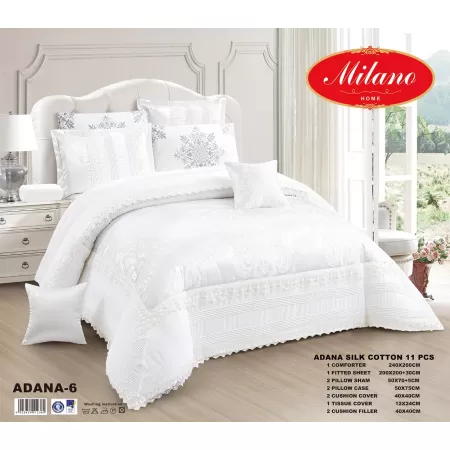 Comforter Adana Silk Cotton 11 Pcs Set  Comforter Adana Silk Cotton 11 Pcs Set