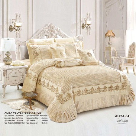 Milanobedlinen Comforter Aliya Velvet 12pcs Set