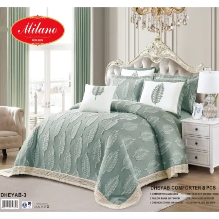 Milanobedlinen Comforter Dheyab 8pcs Set