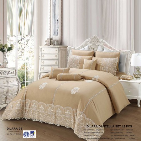 Milanobedlinen Comforter Dilara Dantella 12pcs Set