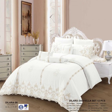 Milanobedlinen Comforter Dilara Dantella 12pcs Set