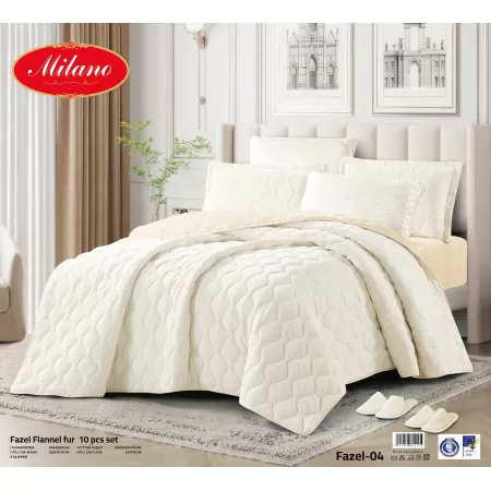 Comforter Fazel Flannel Fur 10 Pcs Set 