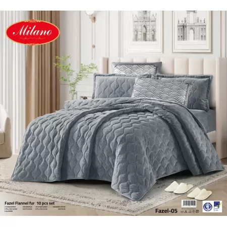Comforter Fazel Flannel Fur 10 Pcs Set 