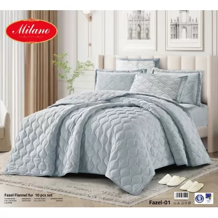 Comforter Fazel Flannel Fur 10 Pcs Set 