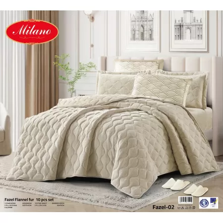 Comforter Fazel Flannel Fur 10 Pcs Set 