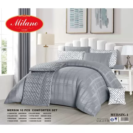 Milanobedlinen Comforter Mersin 10-PCS Set