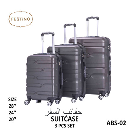 FESTiNO Hard Cabin Travel Suitcase 3pcs Set - ABS 