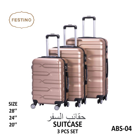 FESTiNO Hard Cabin Travel Suitcase 3pcs Set - ABS 