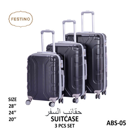 FESTiNO Hard Cabin Travel Suitcase 3pcs Set - ABS 