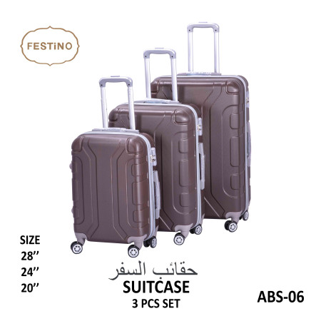 FESTiNO Hard Cabin Travel Suitcase 3pcs Set - ABS 