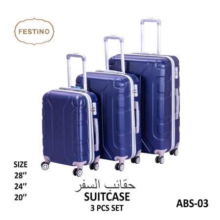 FESTiNO Hard Cabin Travel Suitcase 3pcs Set - ABS 