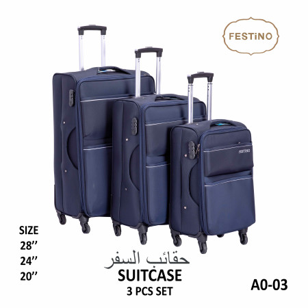 FESTiNO Polyster Soft Suitcase 3pcs Set - FAB