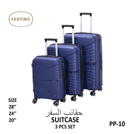 FESTiNO Hard Cabin Travel Suitcase 3pcs Set PP